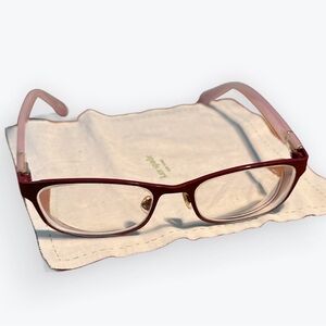 kate spade new york Pink Glitter Mulberry Eyeglasses JAYLA OW74 Size 50-17-135